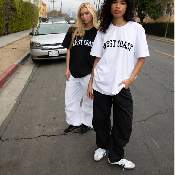 OAK + FORT Wide Leg Parachute Pant - NWT - Size "S/M" - Picture 1 of 4